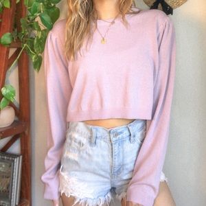 Majorelle Petunia Pastel Purple Crop  Sweater m